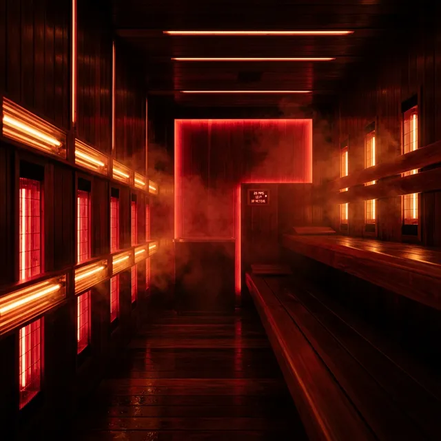 Infrared red light sauna therapy at Lab 33